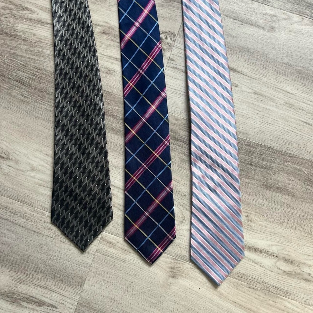Men's Assorted Ties Set - Gray, Blue, Pink